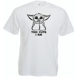 Humor-paródia Fan Art Baby jedi, stencil minima gyerek rövid ujjú póló