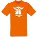 Humor-paródia Fan Art Baby jedi, stencil minima gyerek rövid ujjú póló