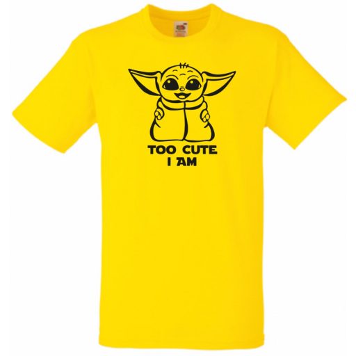 Humor-paródia Fan Art Baby jedi, stencil minima gyerek rövid ujjú póló