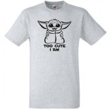 Humor-paródia Fan Art Baby jedi, stencil minima gyerek rövid ujjú póló