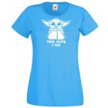 Humor-paródia Fan Art Baby jedi, minima női rövid ujjú póló