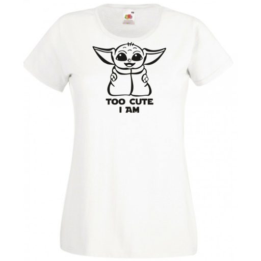 Humor-paródia Fan Art Baby jedi, minima női rövid ujjú póló