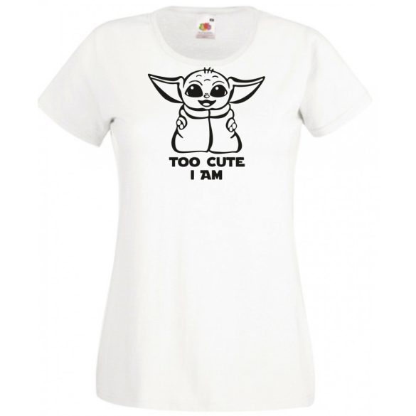 Humor-paródia Fan Art Baby jedi, minima női rövid ujjú póló