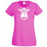 Humor-paródia Fan Art Baby jedi, minima női rövid ujjú póló