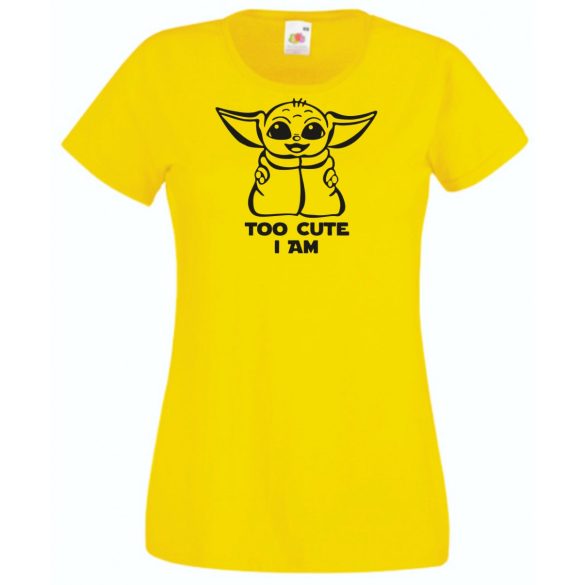 Humor-paródia Fan Art Baby jedi, minima női rövid ujjú póló