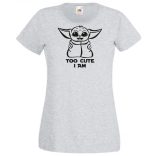 Humor-paródia Fan Art Baby jedi, minima női rövid ujjú póló