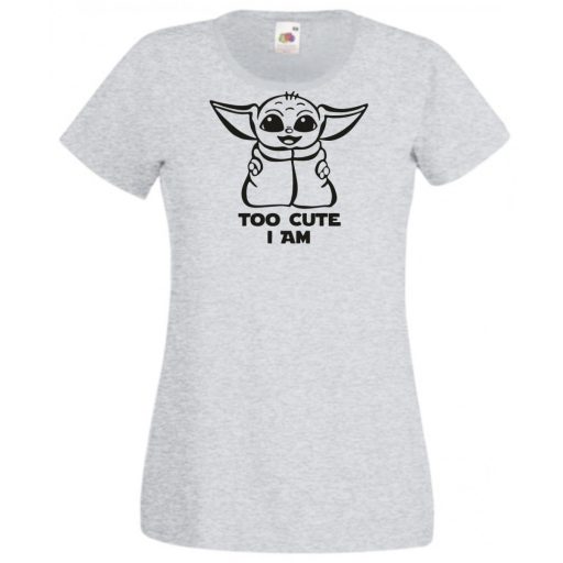 Humor-paródia Fan Art Baby jedi, minima női rövid ujjú póló