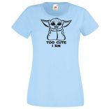 Humor-paródia Fan Art Baby jedi, minima női rövid ujjú póló