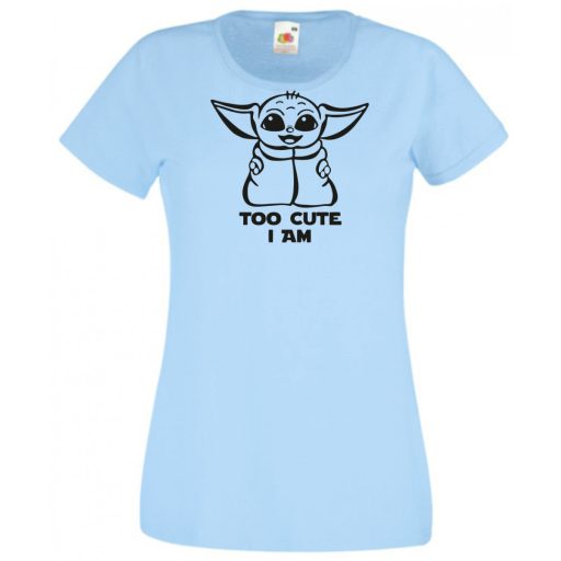 Humor-paródia Fan Art Baby jedi, minima női rövid ujjú póló