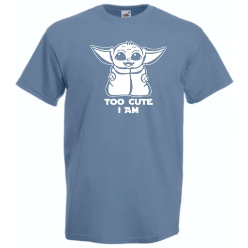 Humor-paródia Fan Art Baby jedi, stencil minima férfi rövid ujjú póló