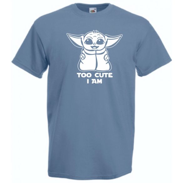 Humor-paródia Fan Art Baby jedi, stencil minima férfi rövid ujjú póló