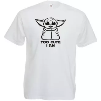   Humor-paródia Fan Art Baby jedi, stencil minima férfi rövid ujjú póló
