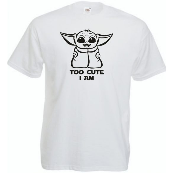 Humor-paródia Fan Art Baby jedi, stencil minima férfi rövid ujjú póló