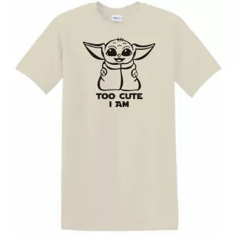   Humor-paródia Fan Art Baby jedi, stencil minima férfi rövid ujjú póló