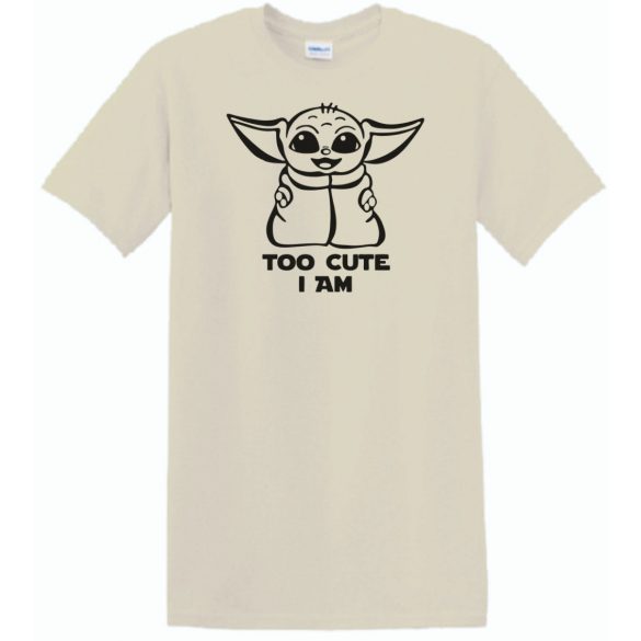 Humor-paródia Fan Art Baby jedi, stencil minima férfi rövid ujjú póló