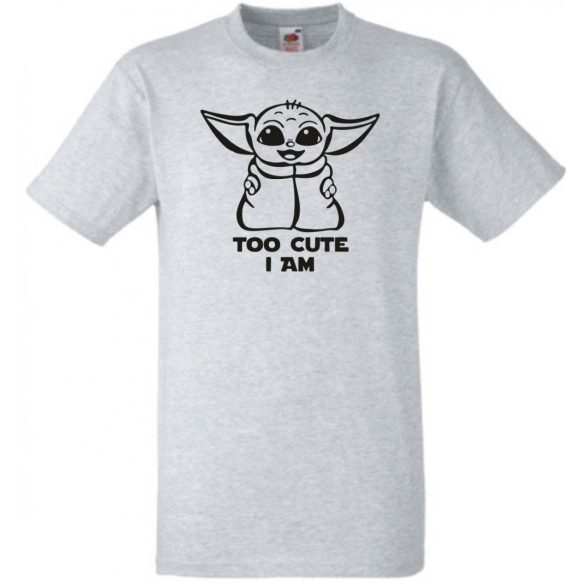 Humor-paródia Fan Art Baby jedi, stencil minima férfi rövid ujjú póló