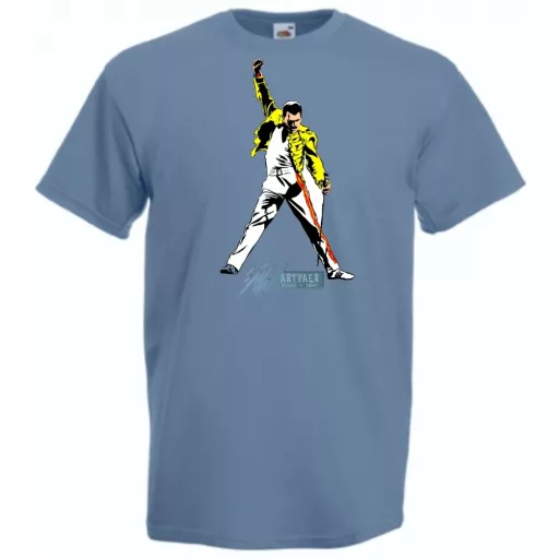 Retro Freddie Mercury férfi rövid ujjú póló