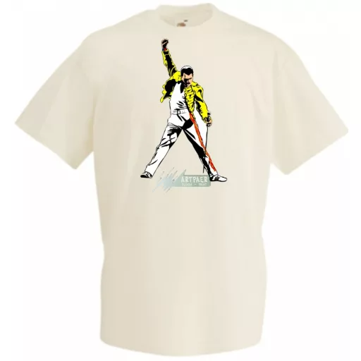 Retro Freddie Mercury férfi rövid ujjú póló