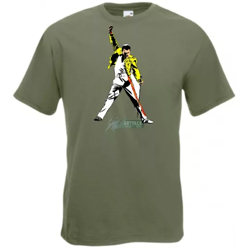 Retro Freddie Mercury férfi rövid ujjú póló