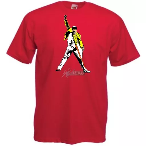 Retro Freddie Mercury férfi rövid ujjú póló