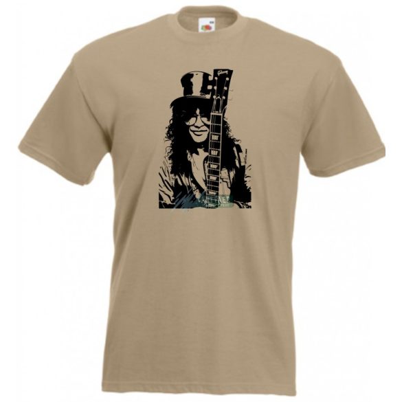 Legendás gitáros Slash férfi rövid ujjú póló
