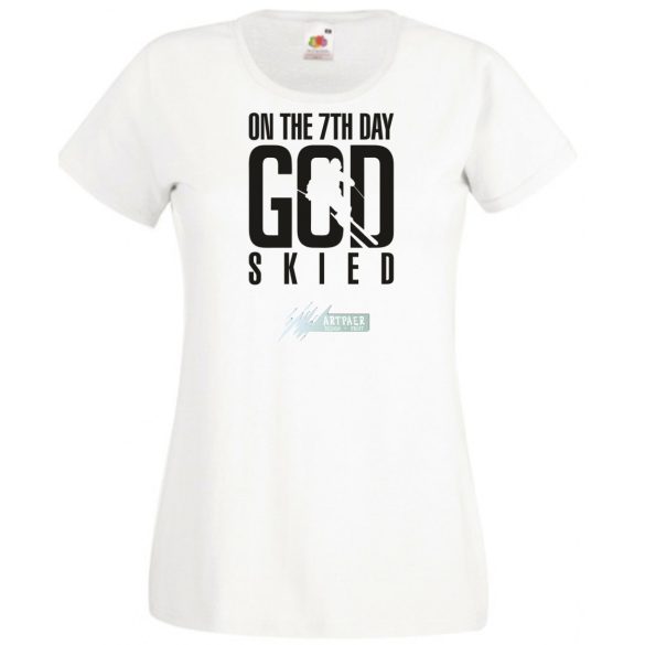 Isten a 7 napon megteremti a sielőt női rövid ujjú póló