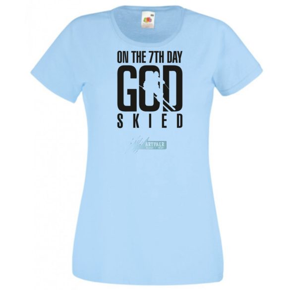 Isten a 7 napon megteremti a sielőt női rövid ujjú póló