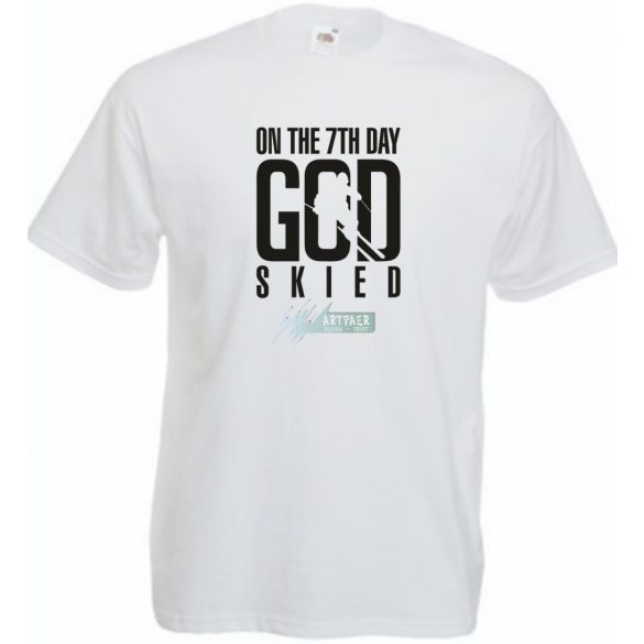 Isten a 7 napon megteremti a sielőt férfi rövid ujjú póló