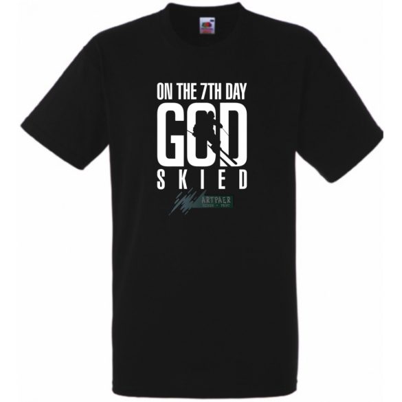 Isten a 7 napon megteremti a sielőt férfi rövid ujjú póló