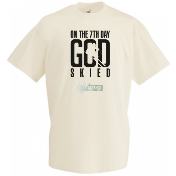 Isten a 7 napon megteremti a sielőt férfi rövid ujjú póló