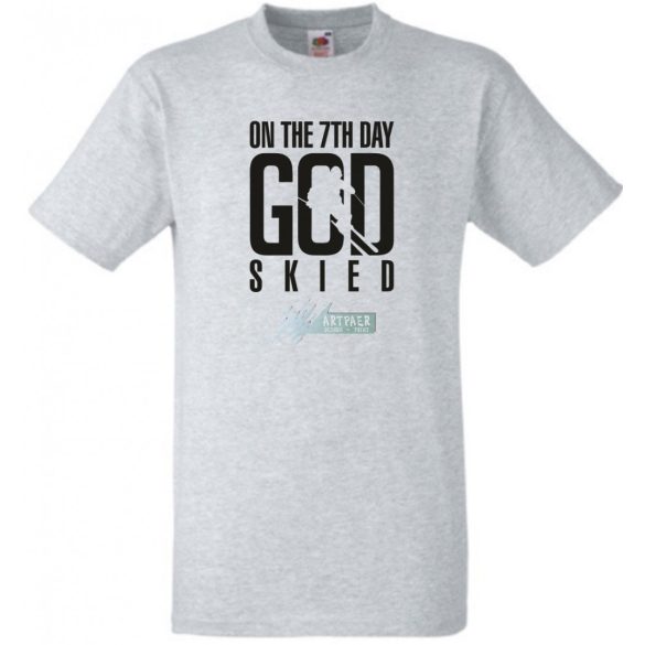 Isten a 7 napon megteremti a sielőt férfi rövid ujjú póló