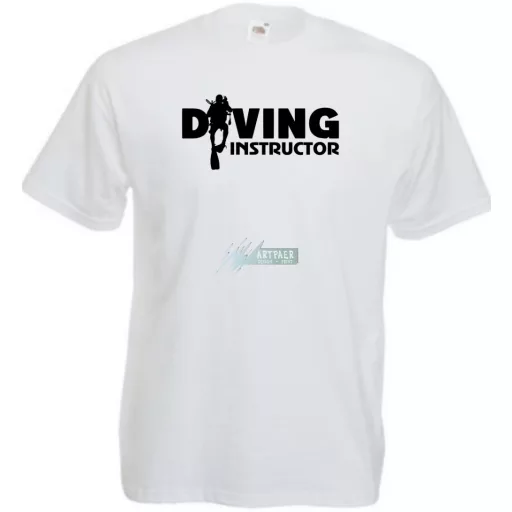Búvár oktató férfi rövid ujjú póló