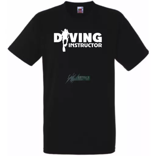 Búvár oktató férfi rövid ujjú póló