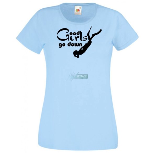 Búvár női rövid ujjú póló