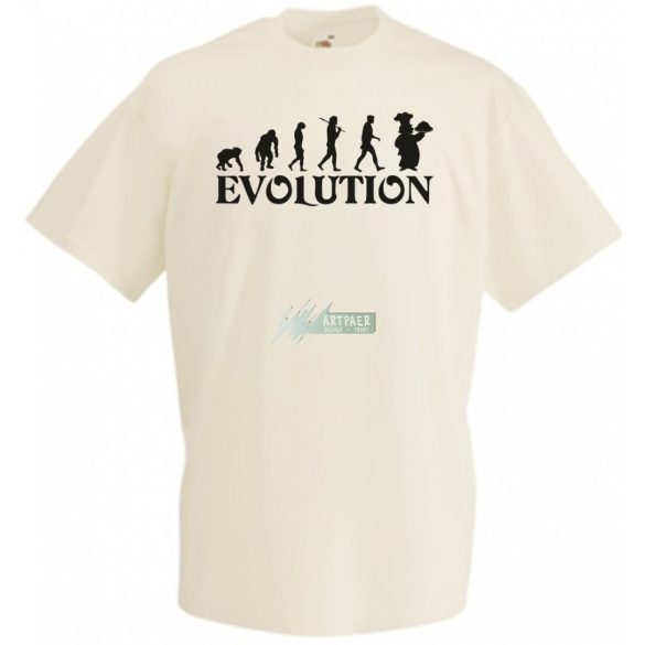 Evolúció szakács férfi rövid ujjú póló