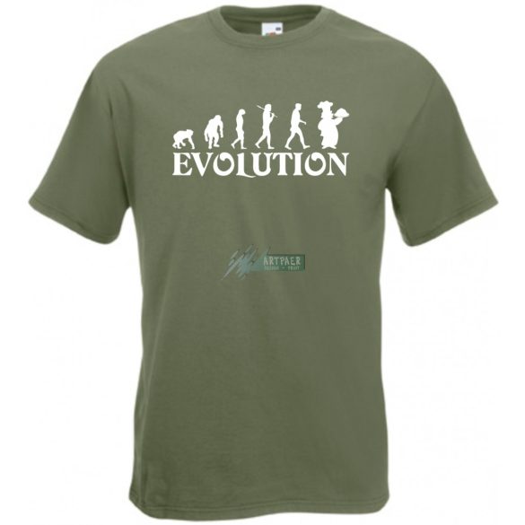 Evolúció szakács férfi rövid ujjú póló