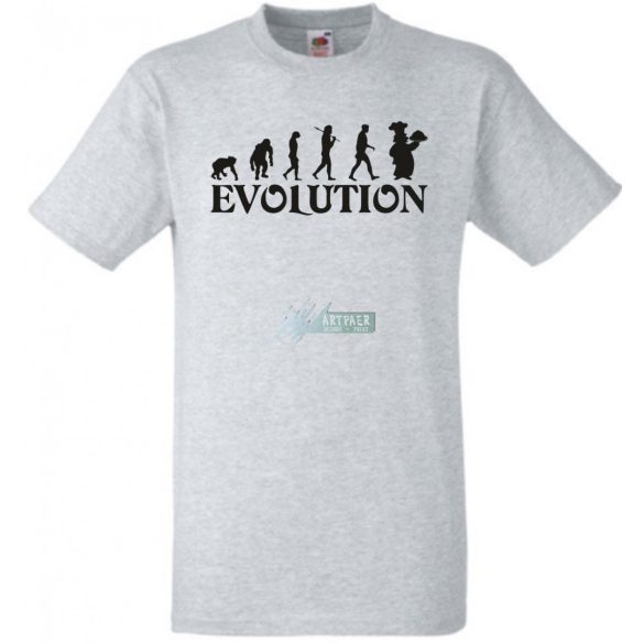 Evolúció szakács férfi rövid ujjú póló