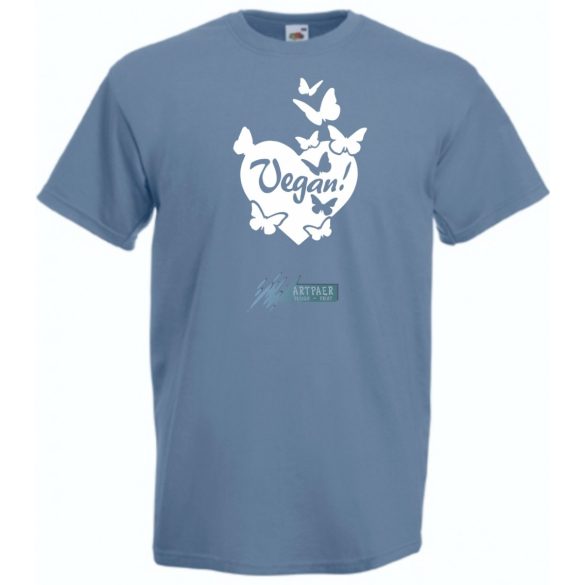 Vegan - Szív pillangók férfi rövid ujjú póló