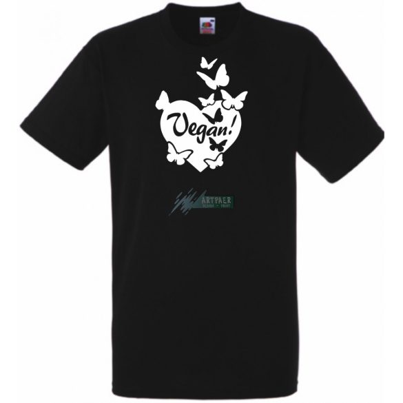 Vegan - Szív pillangók férfi rövid ujjú póló