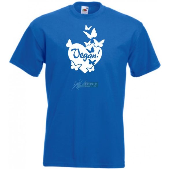 Vegan - Szív pillangók férfi rövid ujjú póló