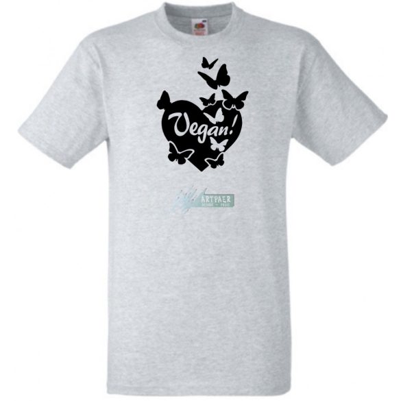 Vegan - Szív pillangók férfi rövid ujjú póló