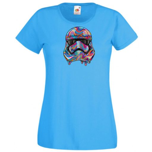 Humor - Elegáns harcos festékes női rövid ujjú póló