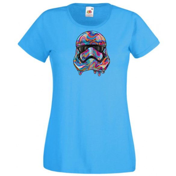 Humor - Elegáns harcos festékes női rövid ujjú póló