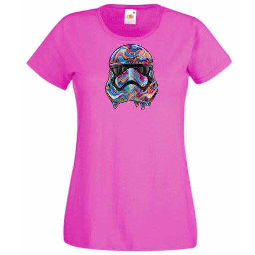 Humor - Elegáns harcos festékes női rövid ujjú póló