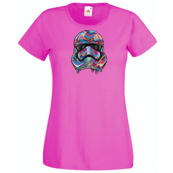 Humor - Elegáns harcos festékes női rövid ujjú póló