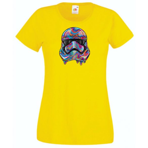 Humor - Elegáns harcos festékes női rövid ujjú póló