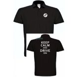 Keep Calm Styled auto fan BMW galléros férfi póló