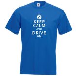 Keep Calm Styled BMW auto fan férfi rövid ujjú póló
