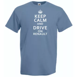 Keep Calm Styled auto fan férfi rövid ujjú póló
