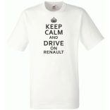 Keep Calm Styled auto fan férfi rövid ujjú póló